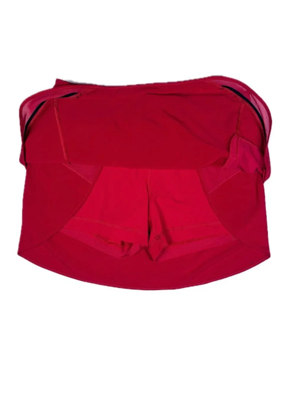Lululemon Size 14 Hotty Hot High-Rise Skirt Shorts Lining Red W8ADFR *Flaw